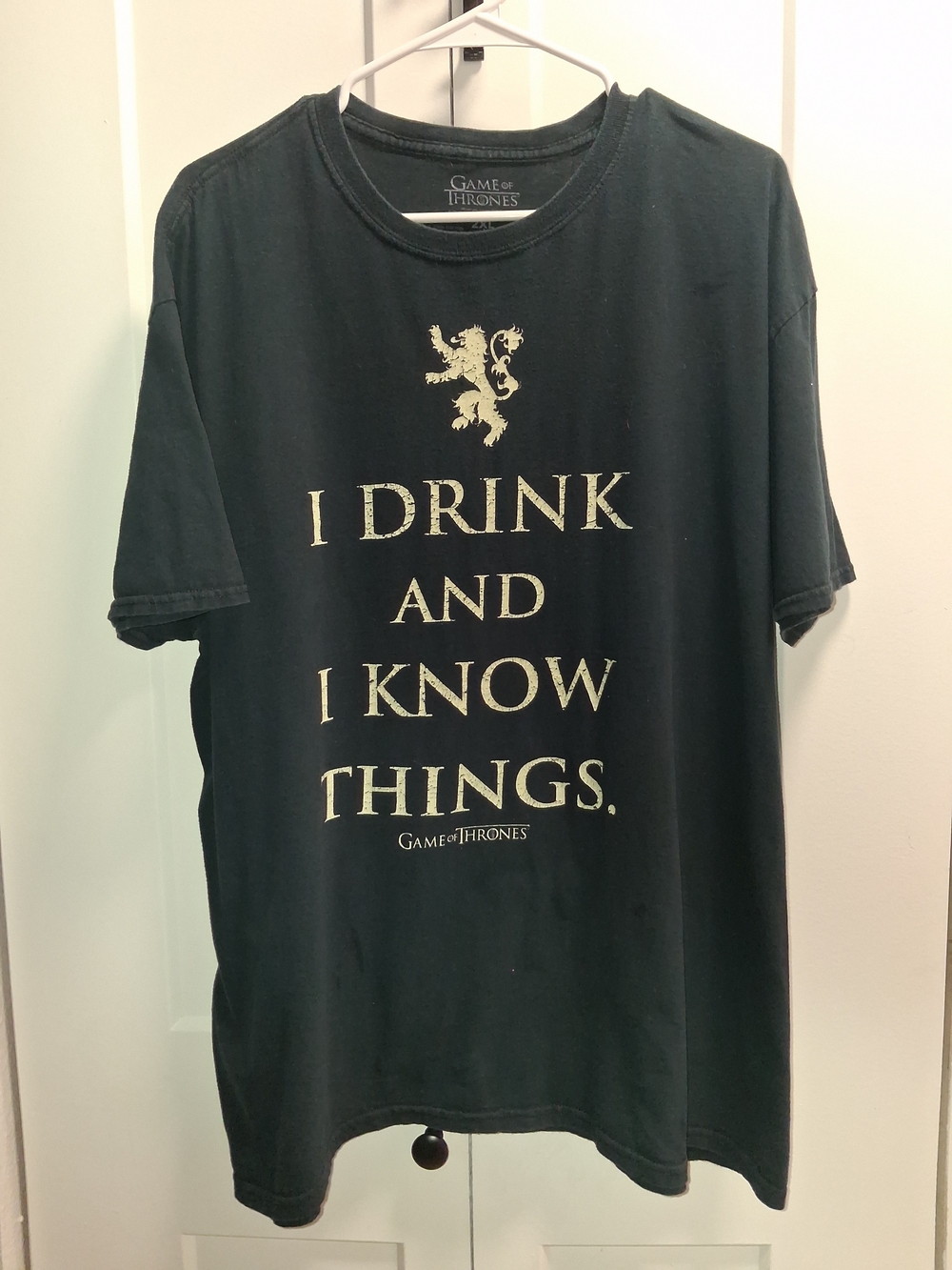 Black Short-Sleeve Graphic Tee - 'I Drink And I Know Things'